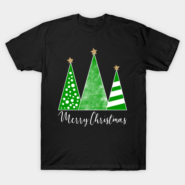 Trendy Patterned Christmas Trees T-Shirt by numpdog